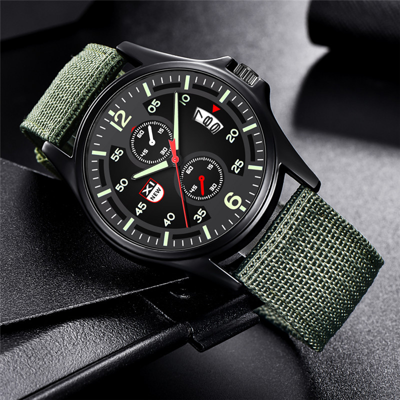 Suede Strap Watch - Reloj Hombre Jam Tangan Pria Bermerek