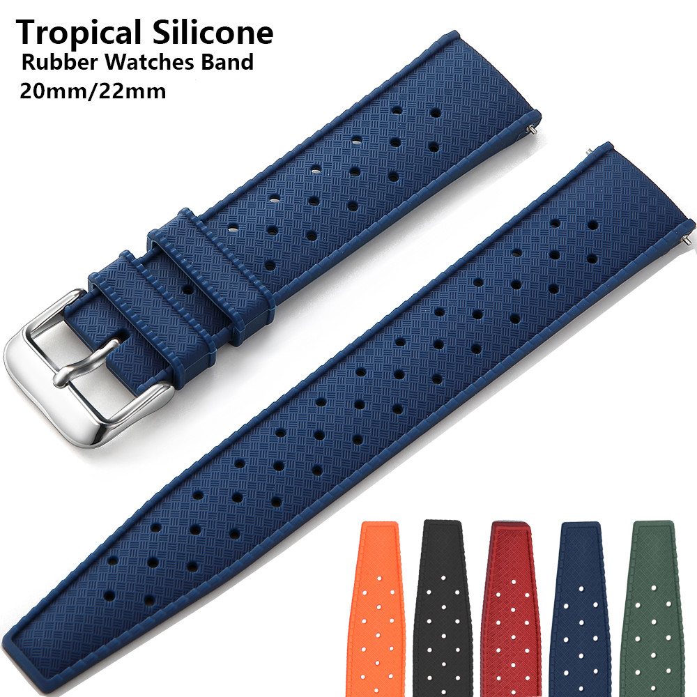 Rubber Strap Diver - Gelang karet tropis 20mm 22mm untuk