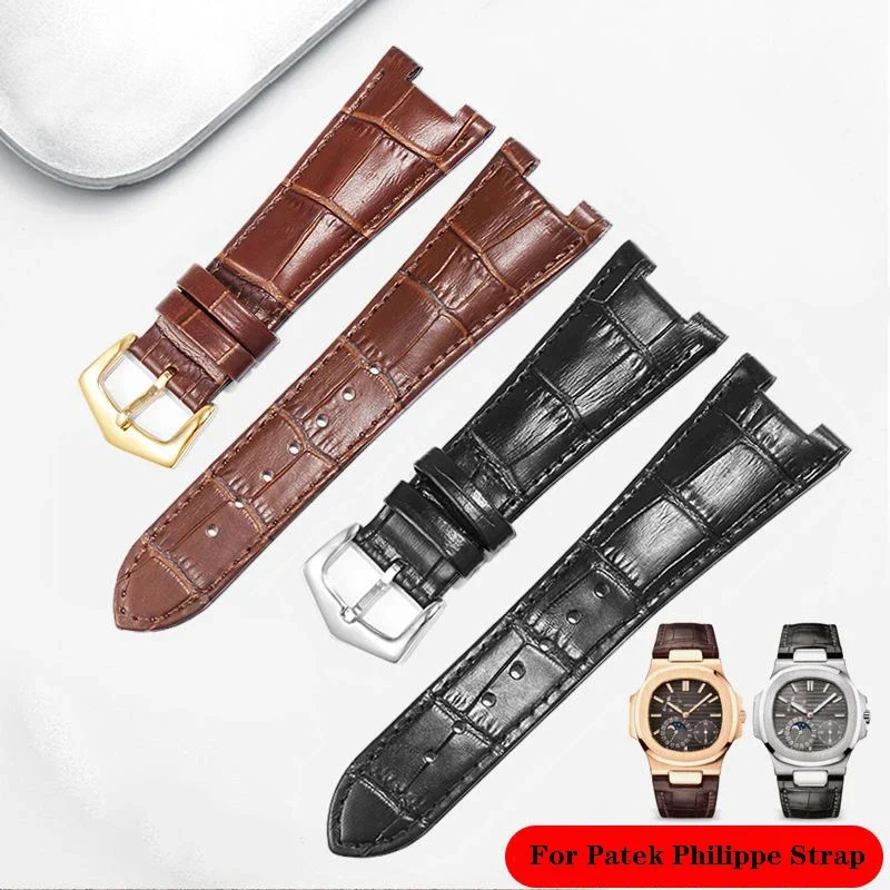 Patek Philippe Watch Nautilus - Tali Jam Tangan Kulit Asli untuk