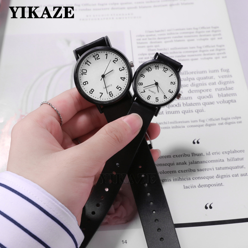 Silicone Band Women - YIKAZE jam tangan wanita sederhana hitam