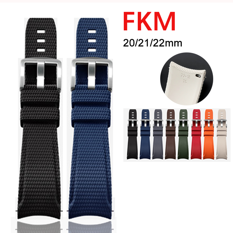 Rubber Strap Diver - Tali Jam Tangan Karet Fluoro 18/19/20/21/22/23/24mm