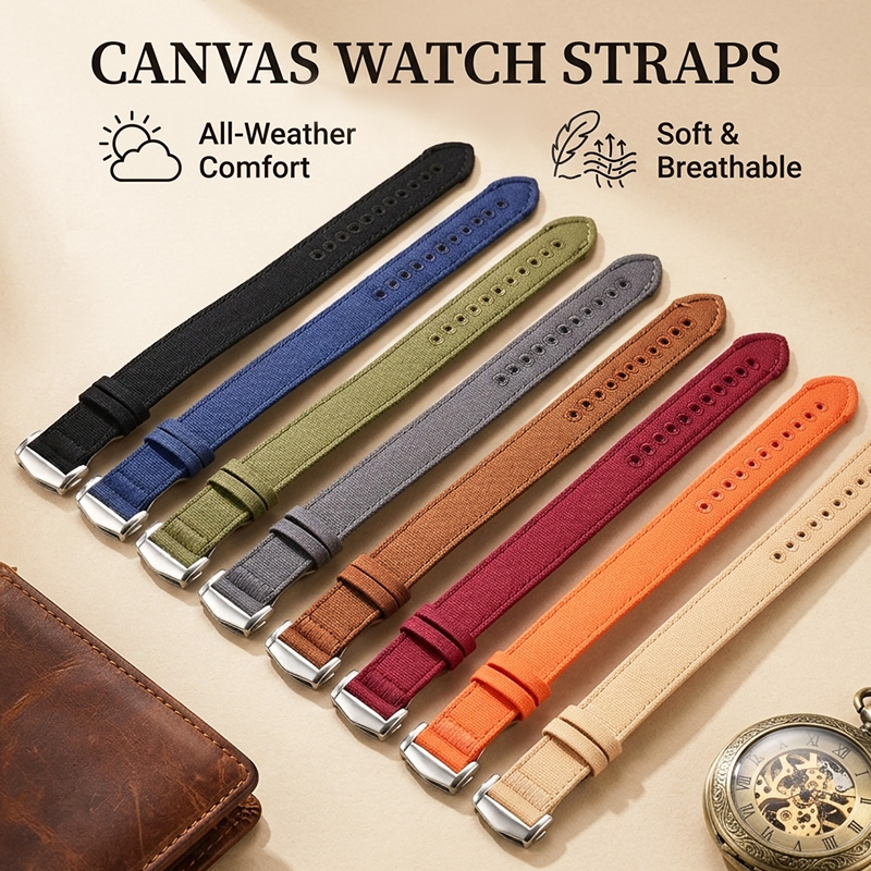 Canvas Strap Watch - Tali Jam Tangan Kanvas 18/20/22mm Cocok