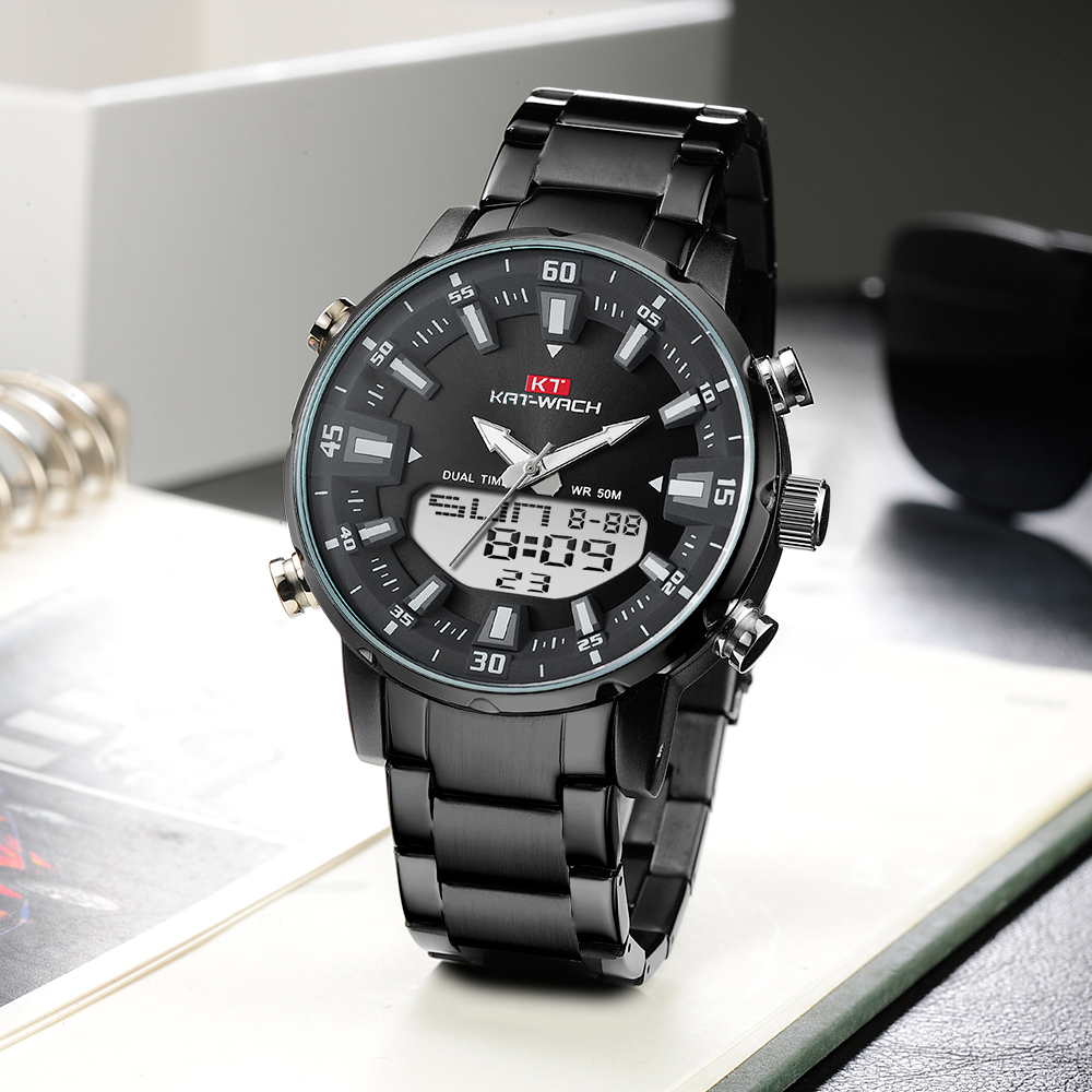 Jam Tangan Pria Kat-Wach Quart - Suede Strap Watch ulasan dan harga