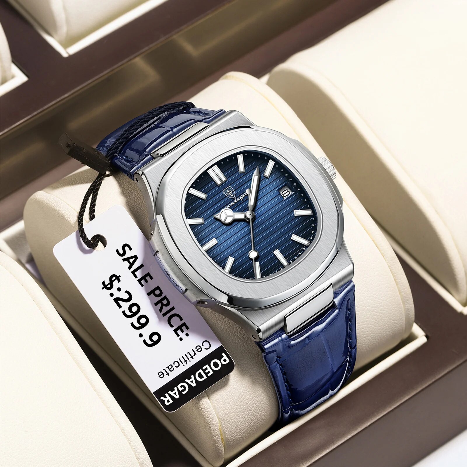 POEDAGAR jam tangan pria kotak - Patek Philippe Watch Nautilus ulasan dan harga