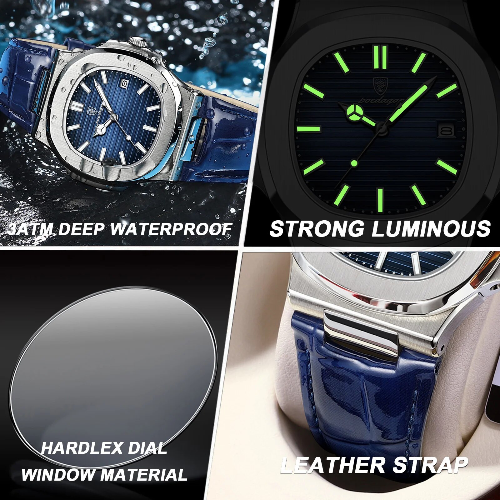 POEDAGAR jam tangan pria kotak - Patek Philippe Watch Nautilus ulasan dan harga