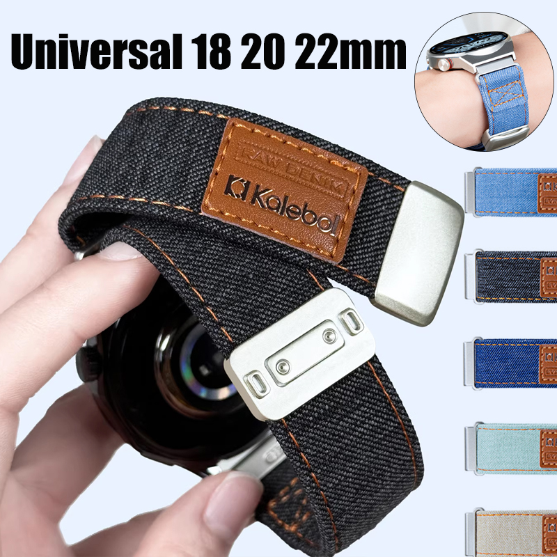 Tali Kanvas Denim 18/20/22mm u - Canvas Strap Watch ulasan dan harga
